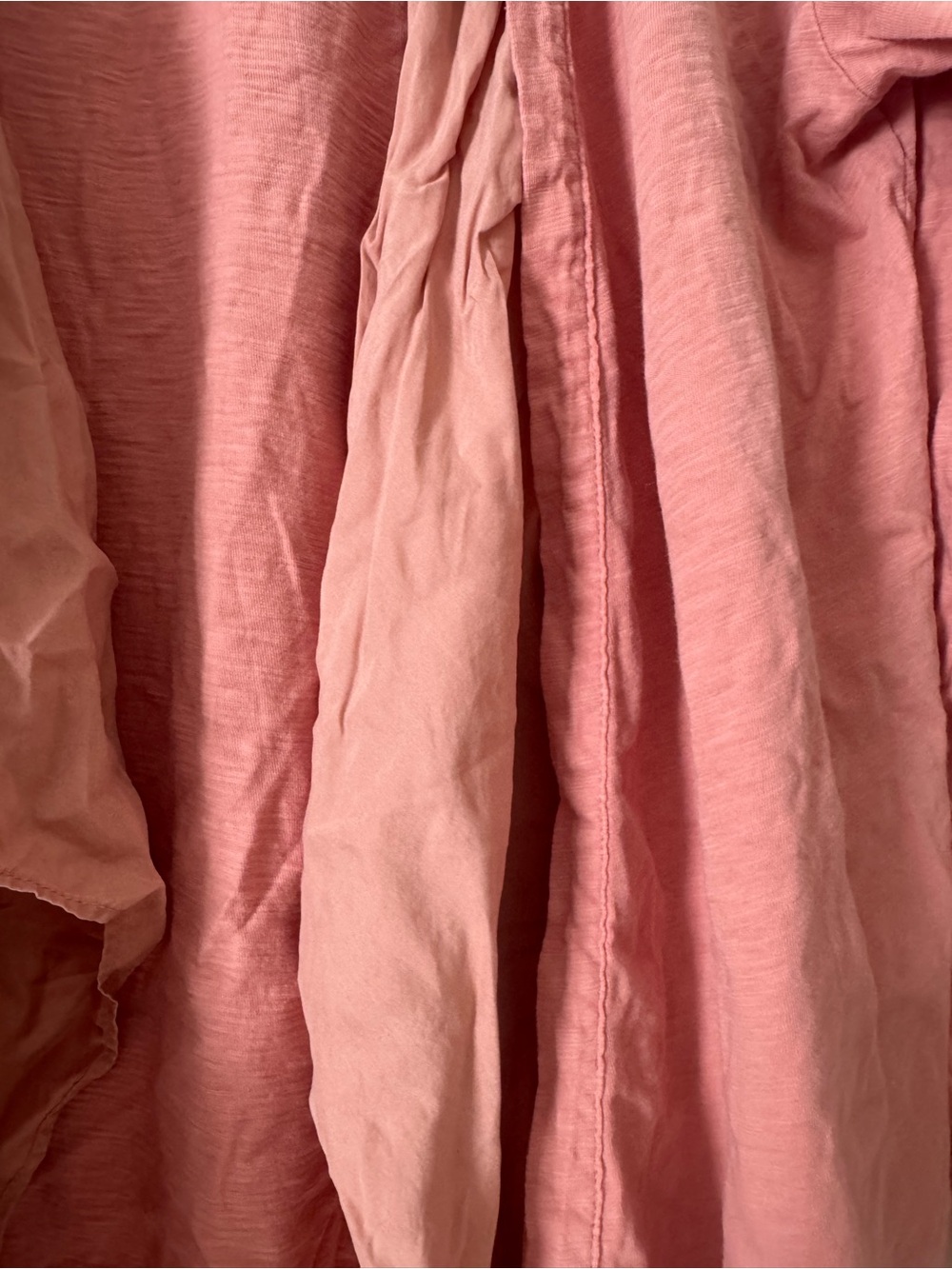 Garnet Hill Dusty Rose Open-Front Lightweight Draped Cardigan - Picture 3 of 5